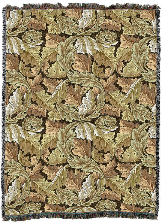 William Morris Acanthus Leaves Gold XL Throw