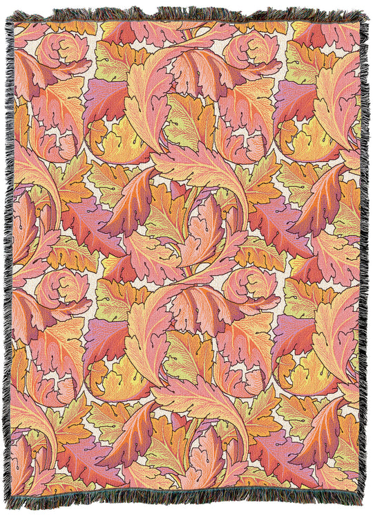 William Morris Acanthus Leaves Sherbet Throw