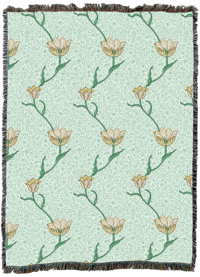William Morris Garden Tulip Mint XL Throw