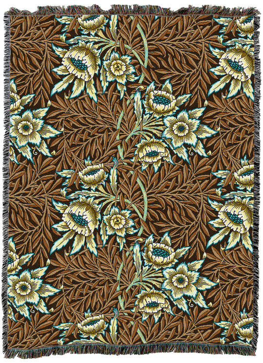 William Morris Tulip And Willow Cocoa Throw