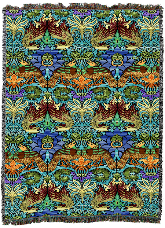 William Morris Dragon And Peacock XL Throw