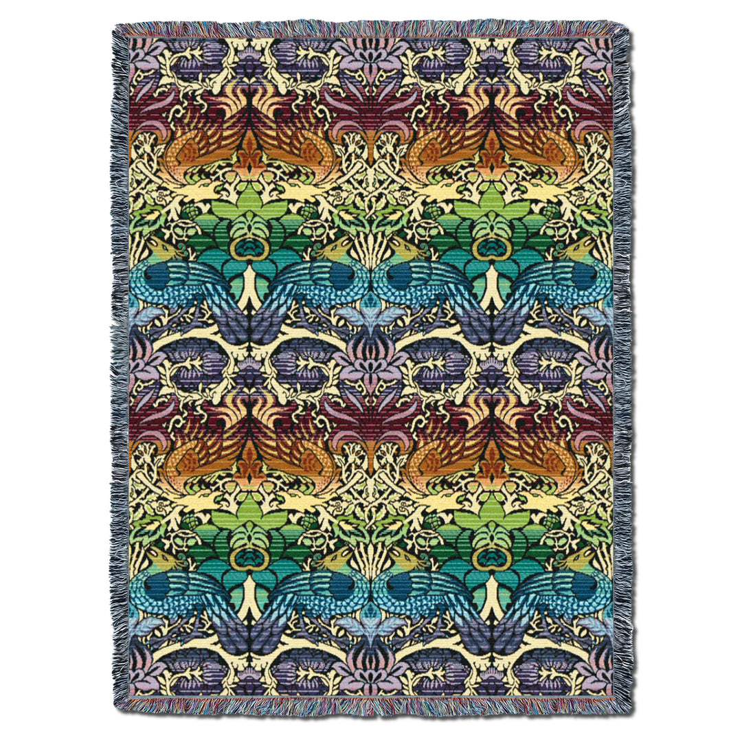 William Morris Dragon And Peacock Spectrum Throw
