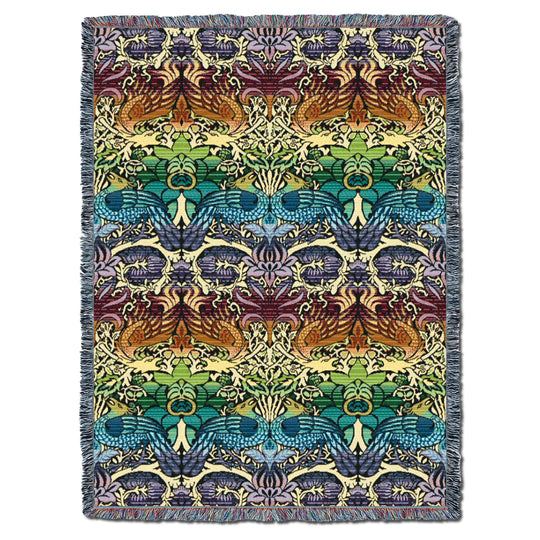 William Morris Dragon And Peacock Spectrum Throw