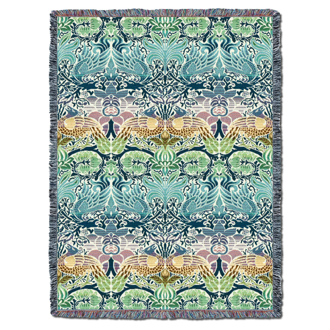 William Morris Dragon And Peacock Pastel Throw
