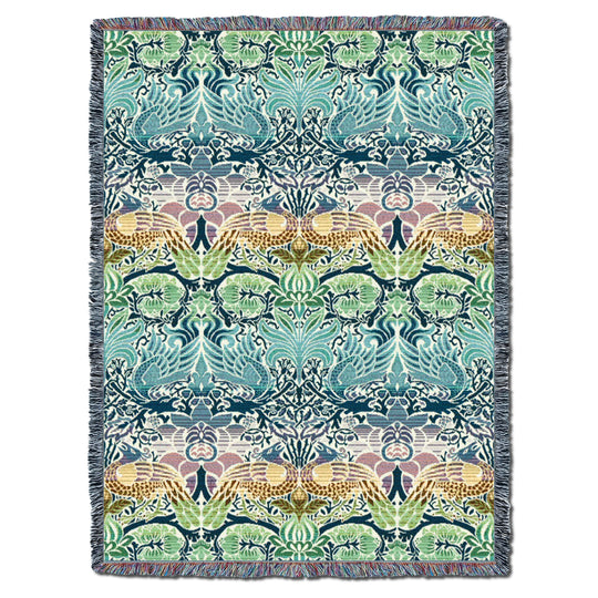 William Morris Dragon And Peacock Pastel Throw