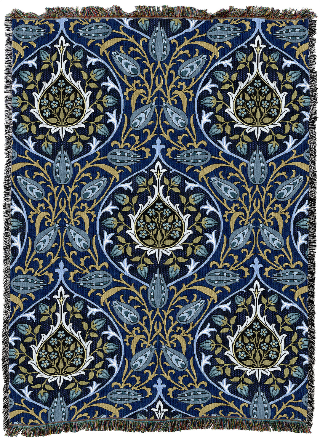 William Morris Rosebud Sapphire Throw
