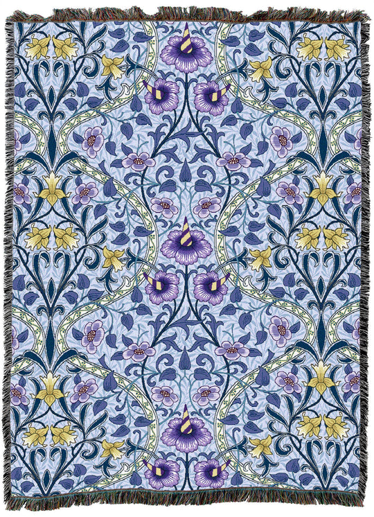 William Morris Daffodil Denim XL Throw