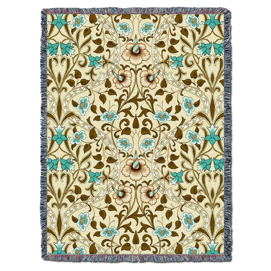 William Morris Daffodil Wheat Throw