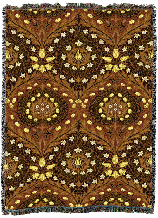 William Morris Eden Saddle Gold XL Throw