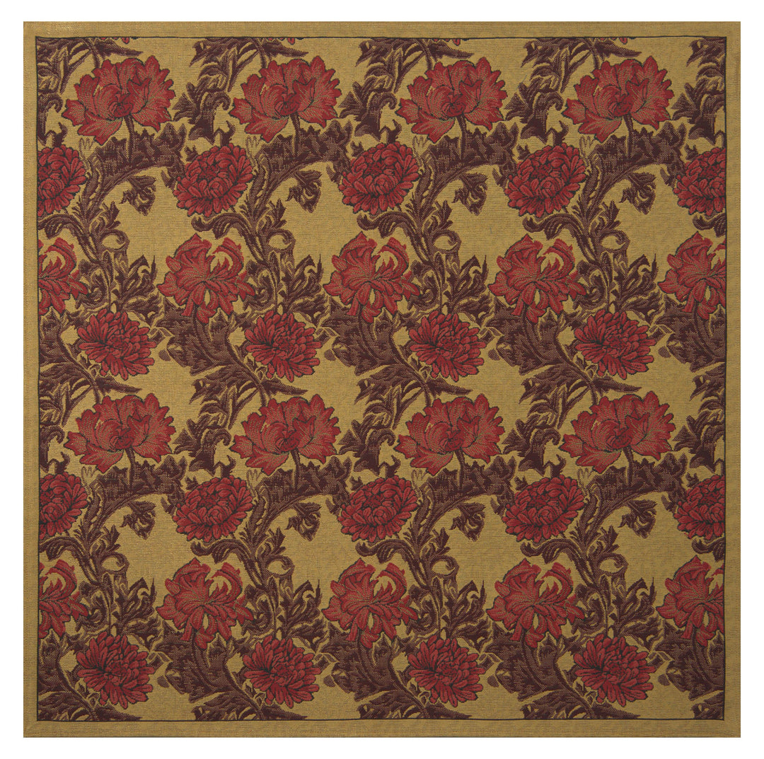 Chrysanthemum Bordo II Afghan Throw