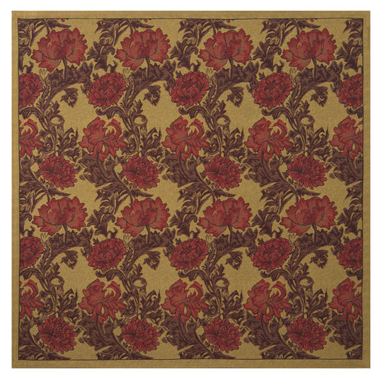 Chrysanthemum Bordo II Afghan Throw