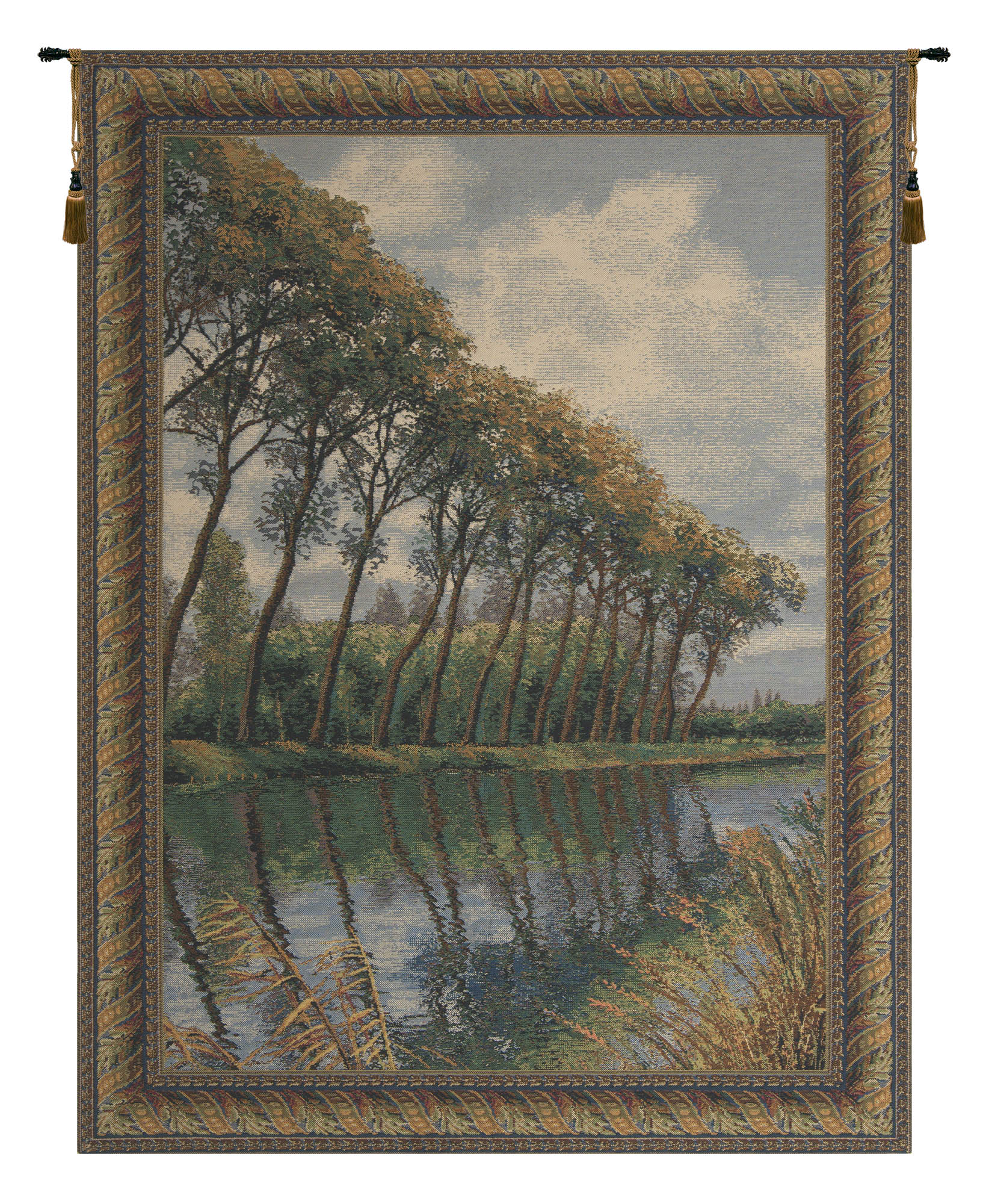 Canal in Flanders No Mill Belgian Wall Tapestry