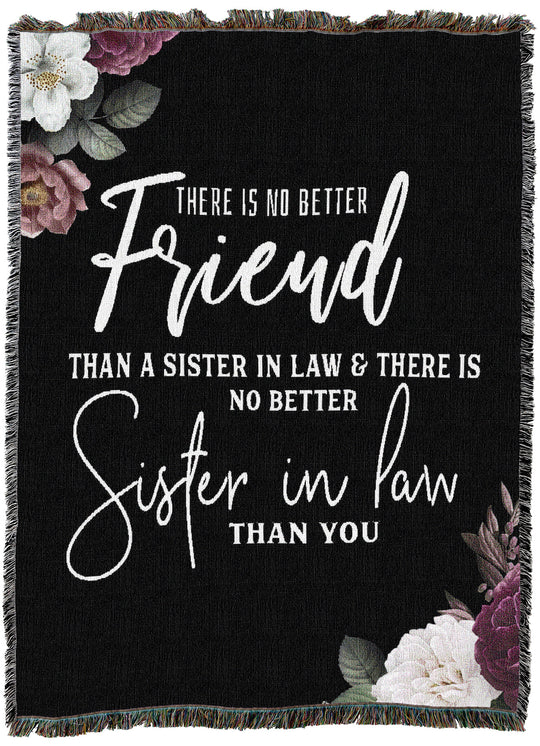 No Better Sister-In-Law Floral Throw