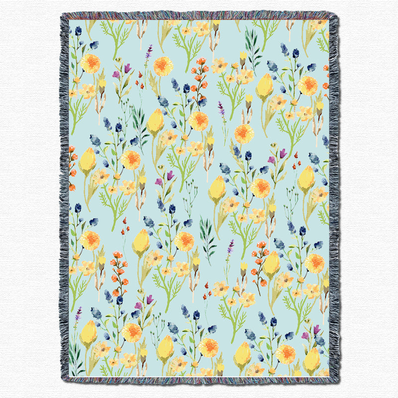 Floral-Yellow Bloom Throw
