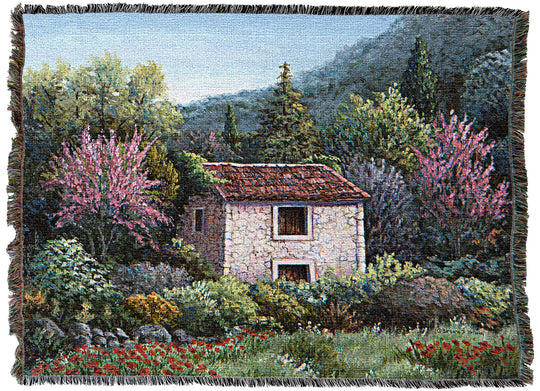 Cottage In The Countryside Throw