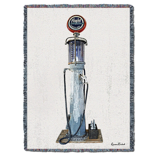 Vintage Fuel Station 3 Throw