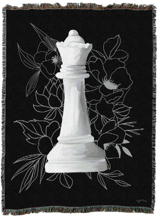 White Queen Floral Throw