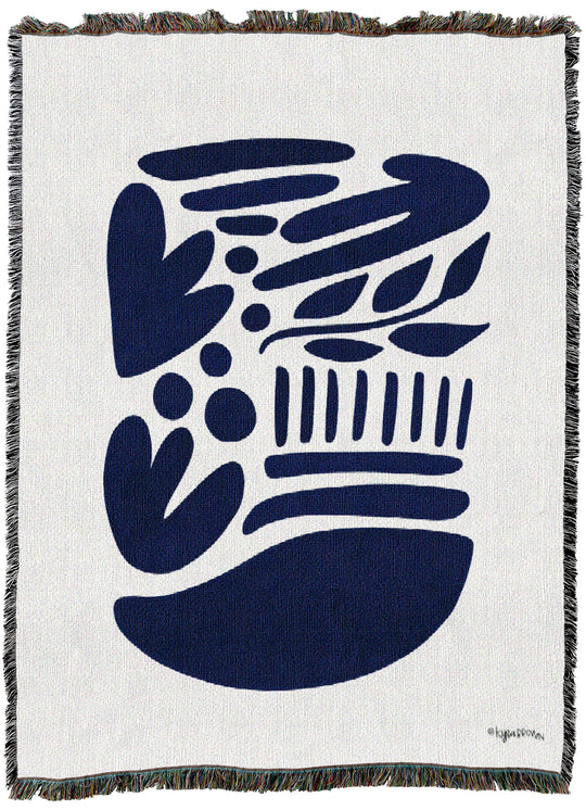 Indigo Shapes 2 Throw