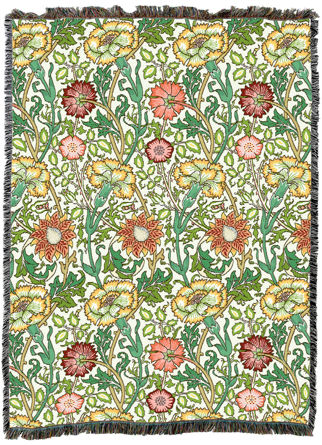 William Morris Pink And Rose Vernal Throw