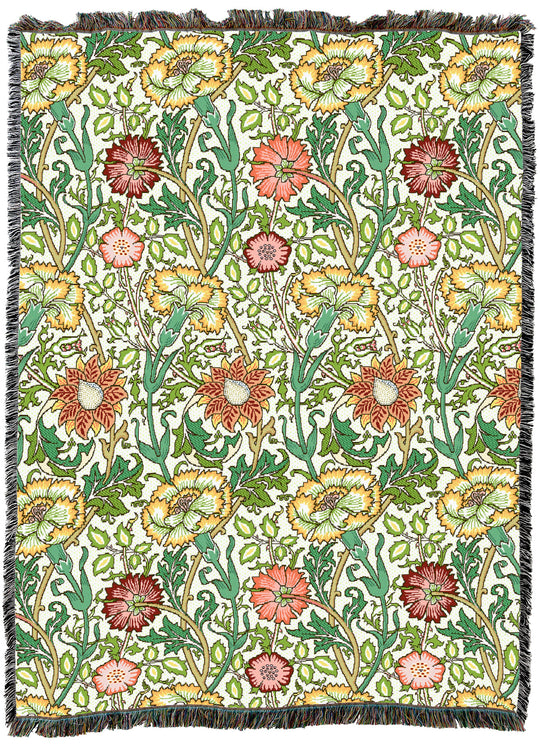 William Morris Pink And Rose Vernal Throw