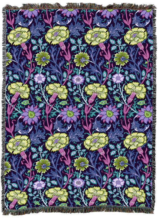 William Morris Pink And Rose Peacock XL Throw