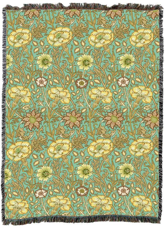 William Morris Pink And Rose Medallion XL Throw