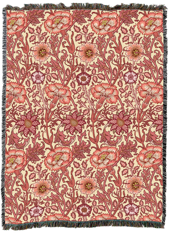 William Morris Pink And Rose Amaranth Throw