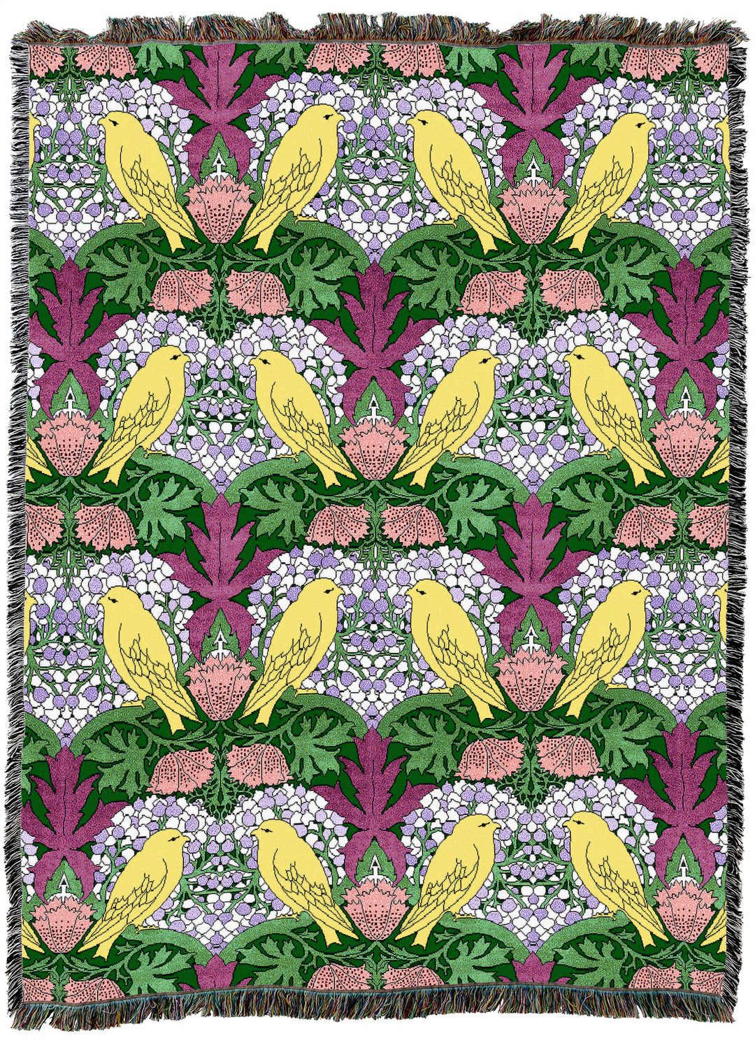 CFA Voysey Birds and Berries Green XL Throw