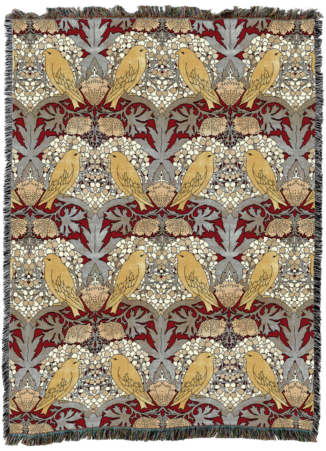 CFA Voysey Birds and Berries Silver XL Throw