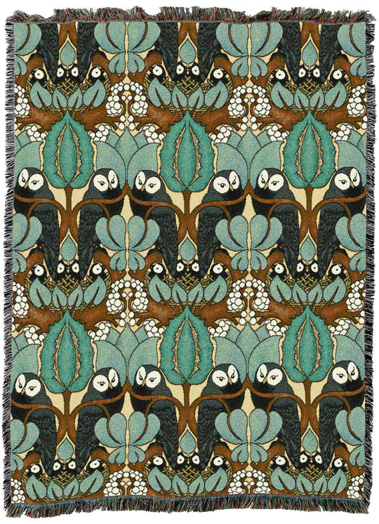 CFA Voysey The Owl Black Throw