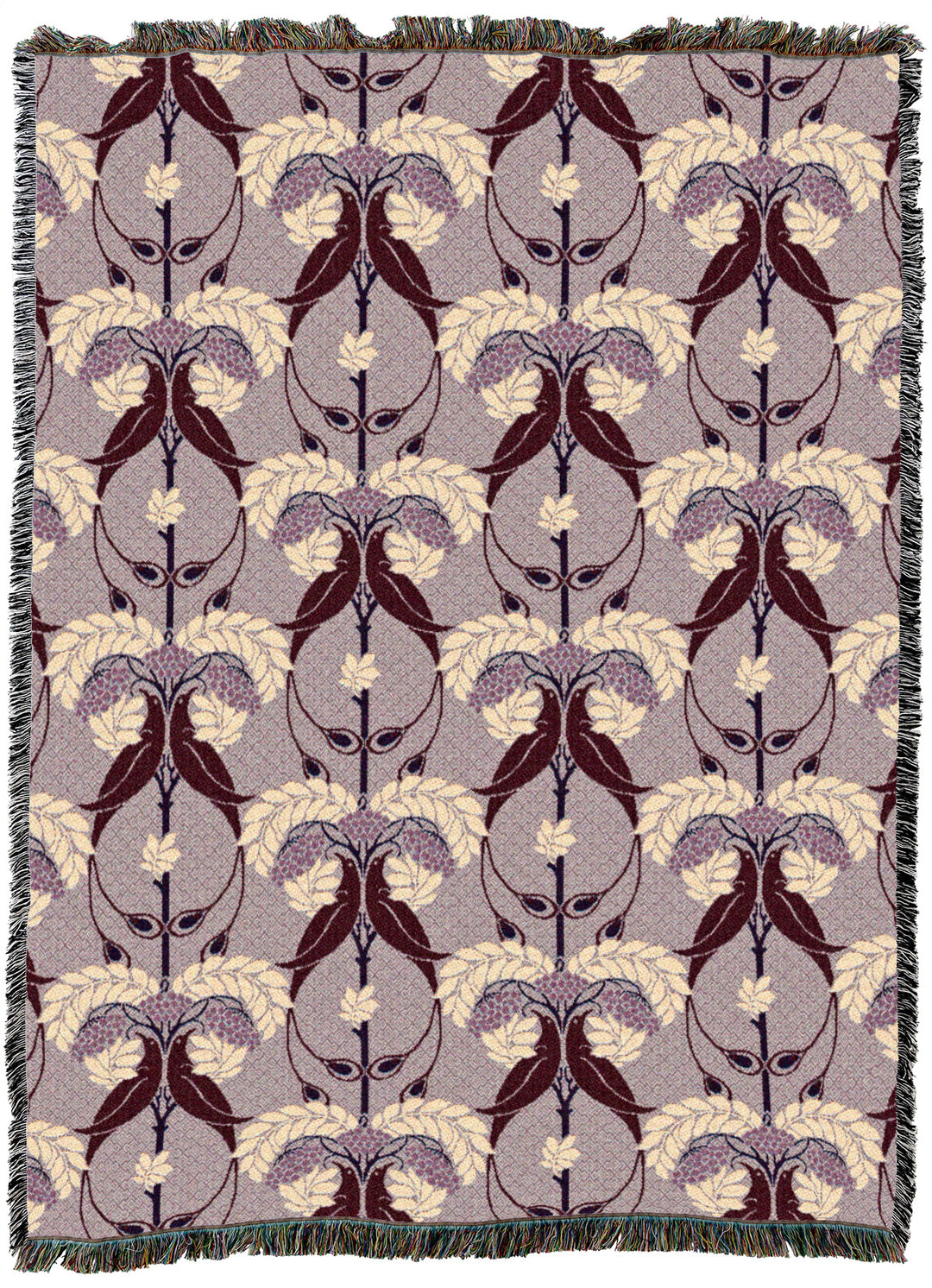 CFA Voysey Rowan Tree Claret XL Throw