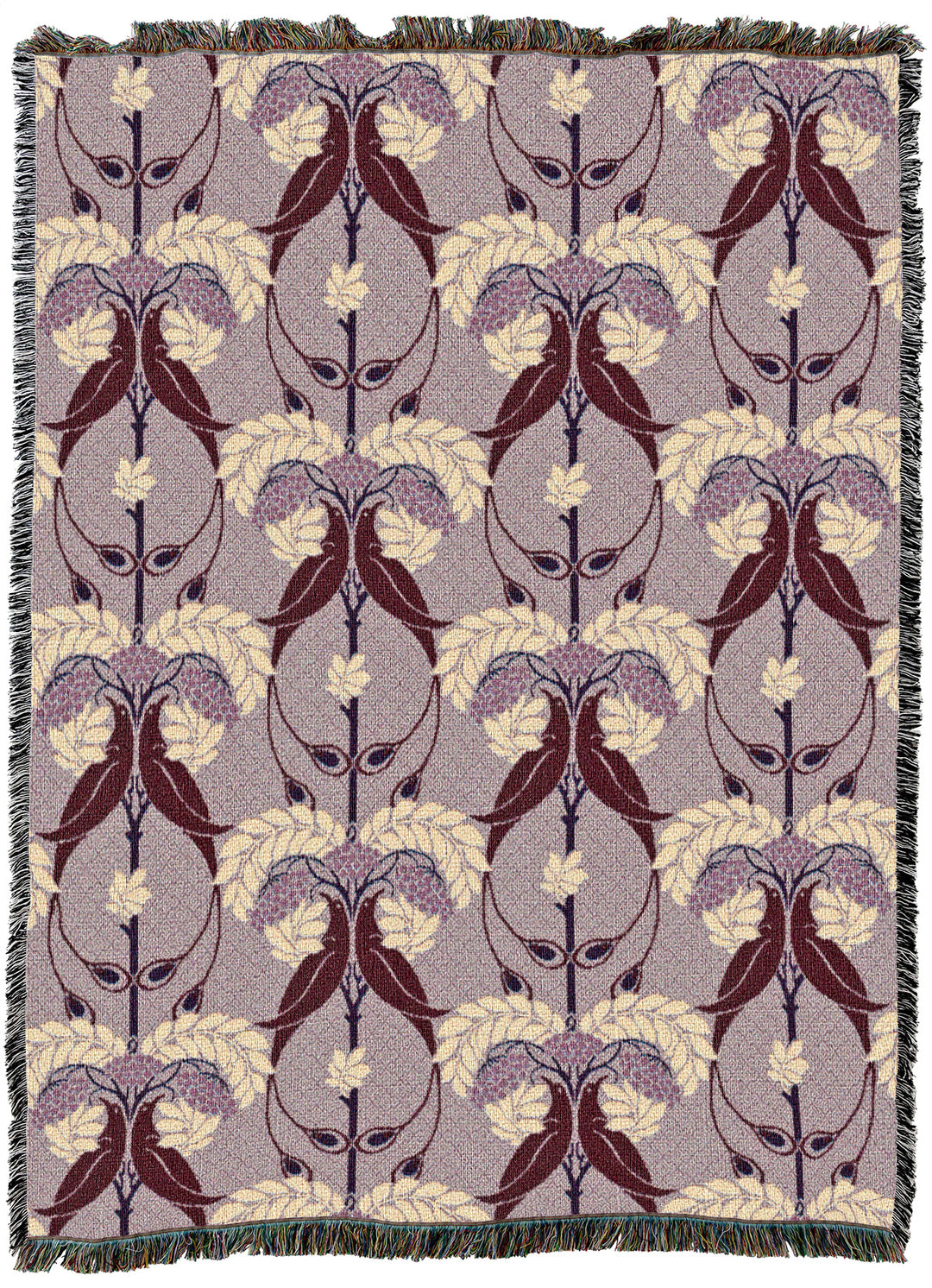 CFA Voysey Rowan Tree Claret Throw