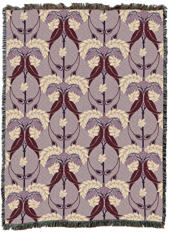 CFA Voysey Rowan Tree Claret Throw