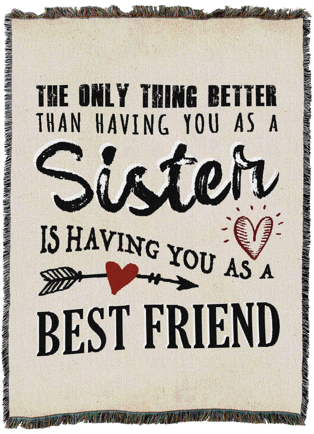 Only Thing Better Sister Friend Throw