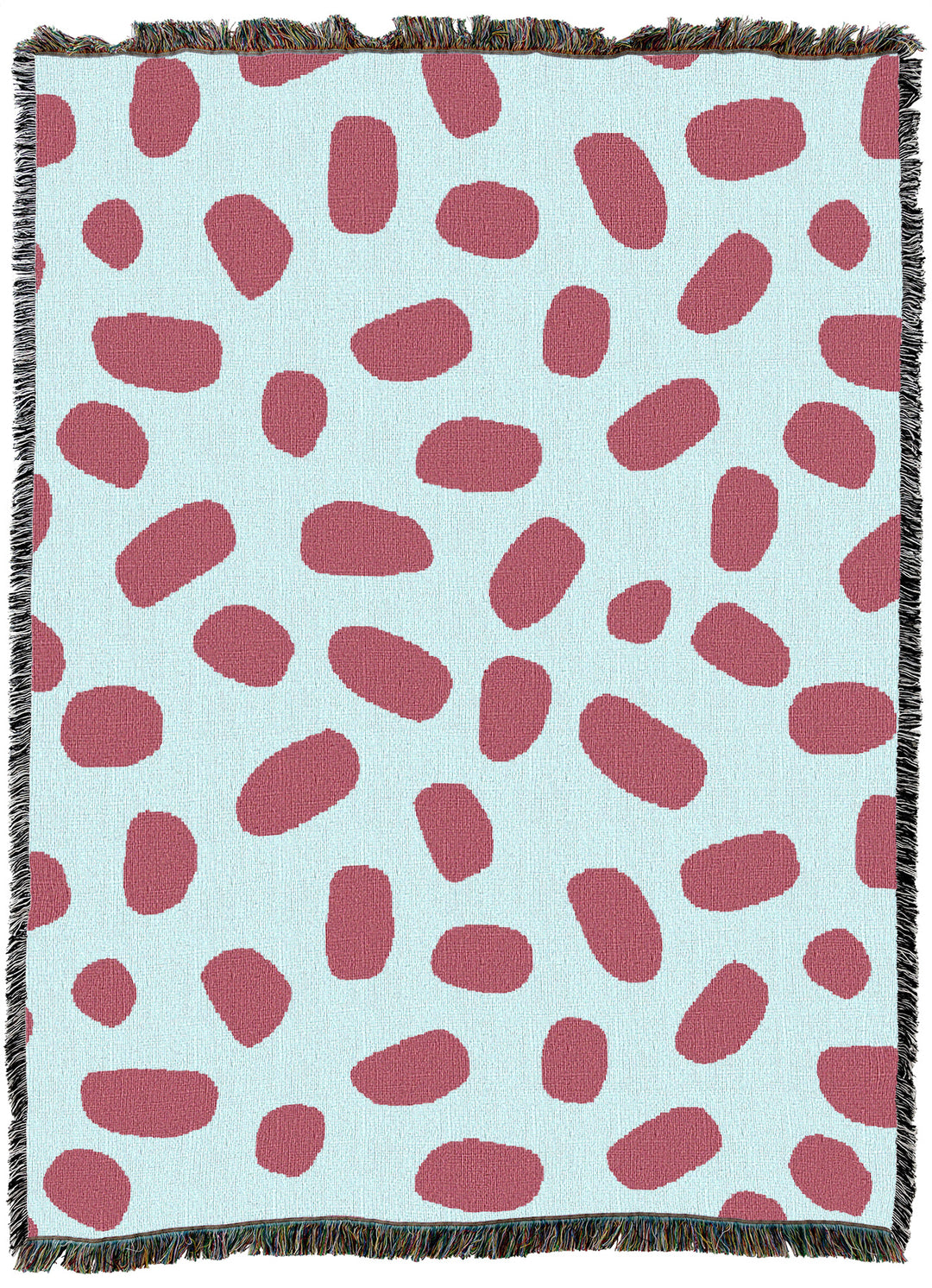 Blue Orange Pebble Throw