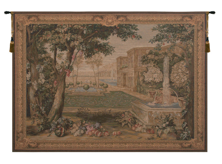 Verdure Fontaine  French Wall Tapestry