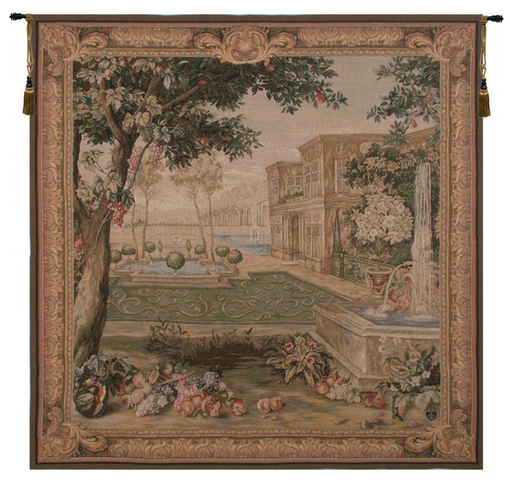 Verdure Fontaine Carree  French Wall Tapestry