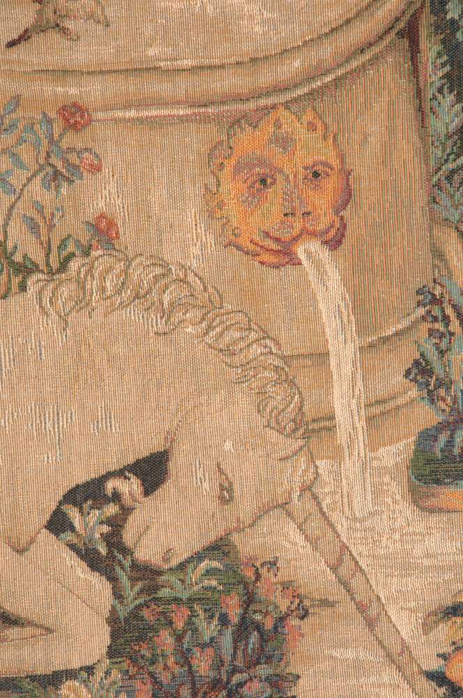 Unicorn at the Fountain Narrow French Wall Tapestry