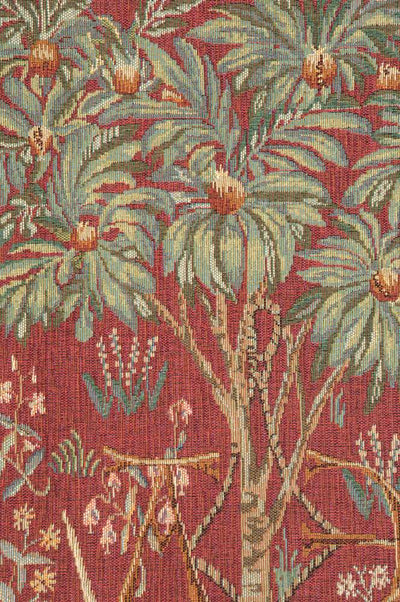 Licorne Captive Rouge French Wall Tapestry