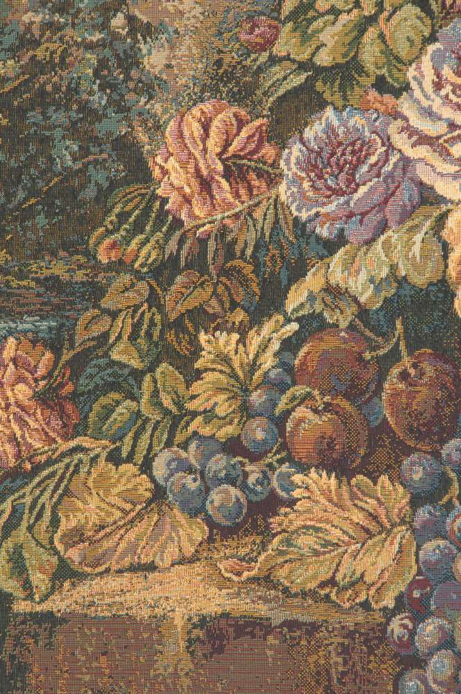 Bouquet with Grapes Italian Wall Tapestry