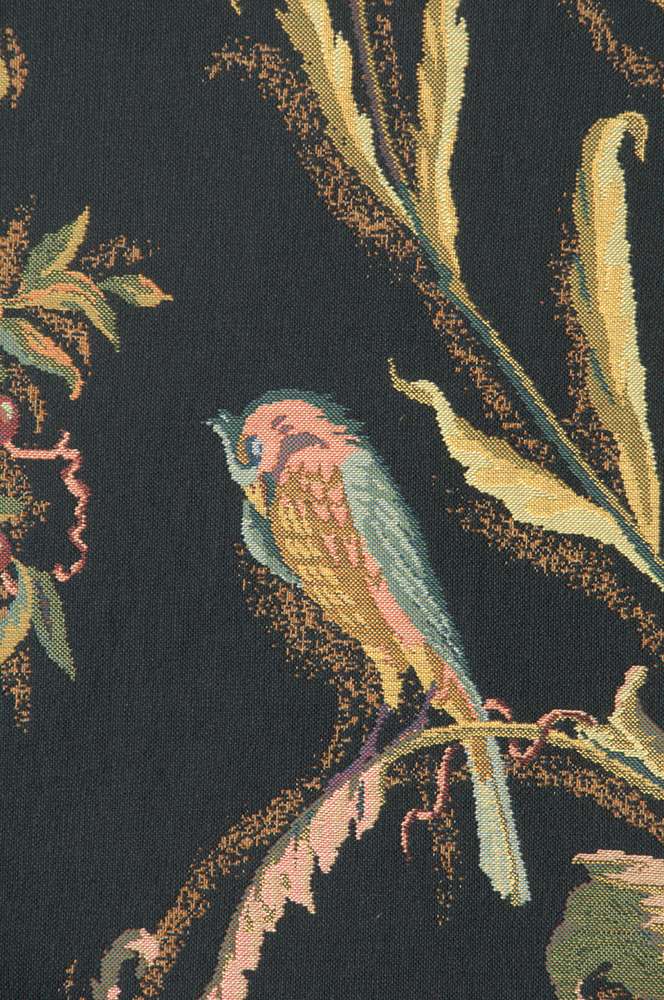 Birds Black Belgian Wall Tapestry