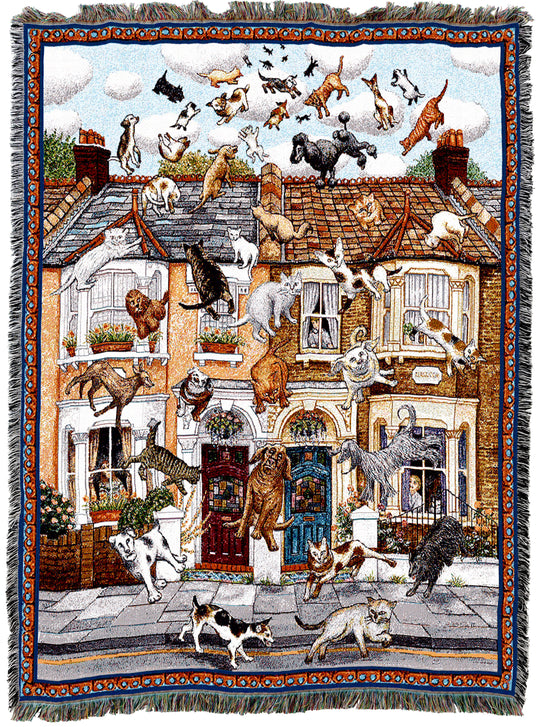 Raining Cats and Dogs Throw