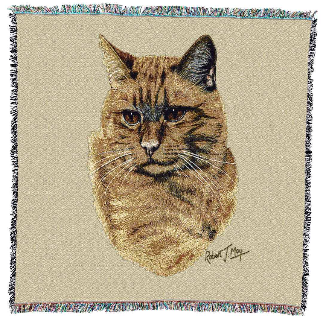 Red Tabby Small Throw