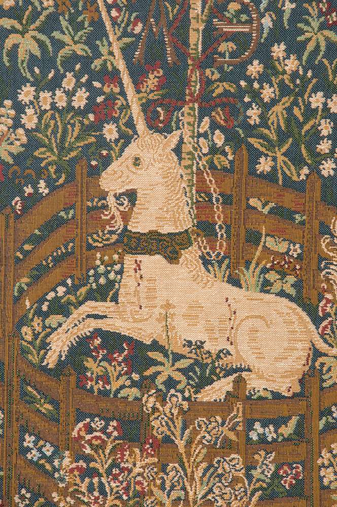 Licorne Captive Unicorn French Wall Tapestry
