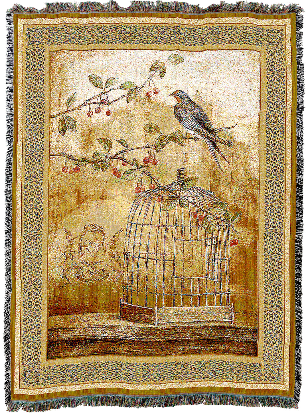 Oiseav Cage Cerise II Throw