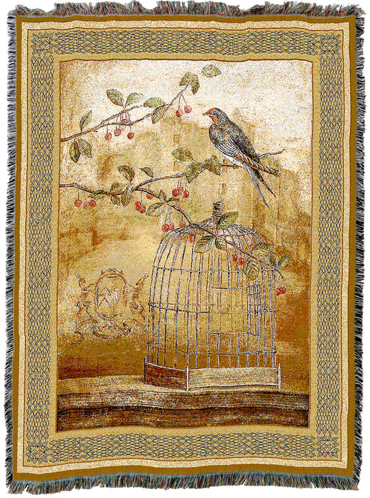 Oiseav Cage Cerise II Throw