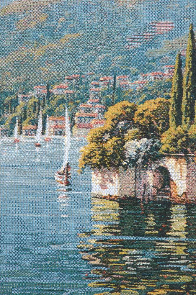 Lake Como Varenna Reflections Belgian Wall Tapestry