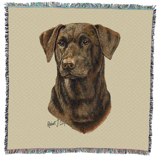 Labrador Retriever Chocolate 2 Small Throw