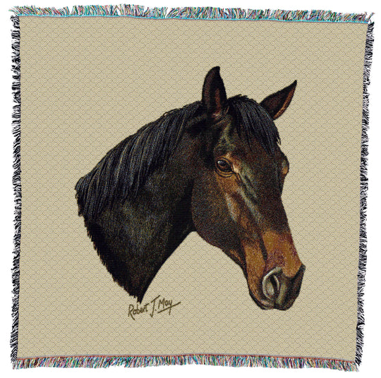 Thoroughbred Dark Brown Small Throw
