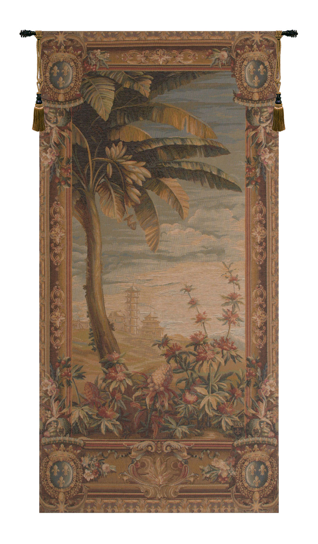 La recolte des ananas basket door French Wall Tapestry